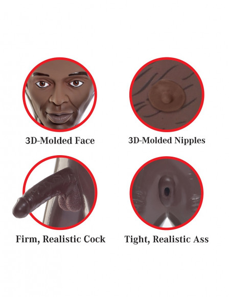 Кукла надувная PDX Dollz Reggie Pipes с фаллосом Кукла надувная PDX Dollz Reggie Pipes с фаллосом