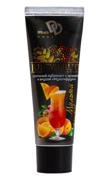 Интимный съедобный лубрикант JUICY FRUIT с ароматом фруктов - 30 мл. Интимный съедобный лубрикант JUICY FRUIT с ароматом фруктов - 30 мл.