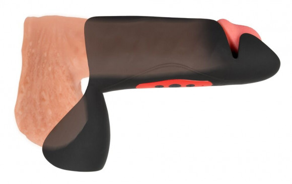 Черный вибромастурбатор с трехточечной стимуляцией Penis Trainer with 3 Point Stimulation