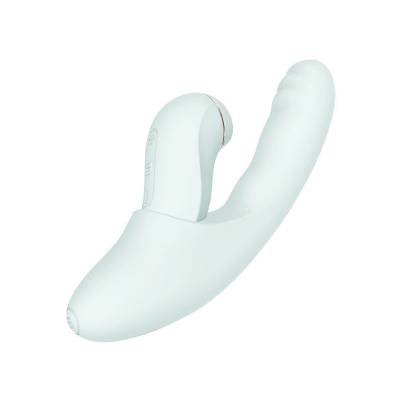 Мятный вибратор-кролик из 2 частей Fatima - 19 см. Мятный вибратор-кролик из 2 частей Fatima - 19 см.