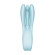 Голубой вибратор Threesome 1 с пальчиками Голубой вибратор Threesome 1 с пальчиками
