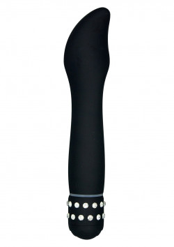 Чёрный вибратор DIAMOND DAZZLER - 19 см. Чёрный вибратор DIAMOND DAZZLER - 19 см.