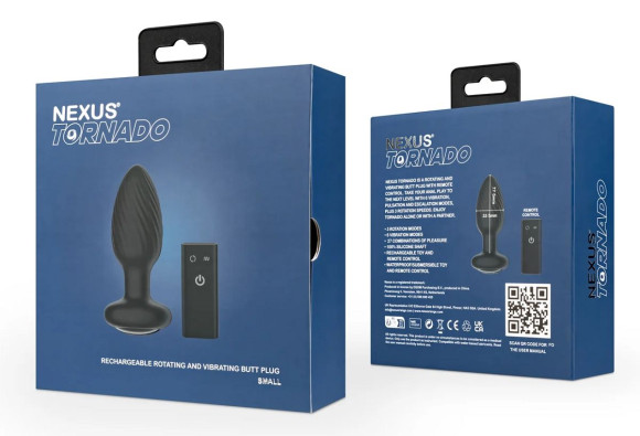 Черная анальная вибровтулка Nexus Tornado - 9,8 см. Черная анальная вибровтулка Nexus Tornado - 9,8 см.
