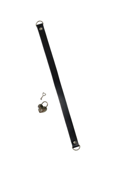 Черный ошейник Utopia с замком и ключиком Черный ошейник Utopia с замком и ключиком