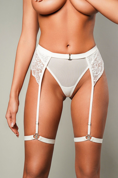 Женские трусики со съемными бусинами и поясом с гартерами Женские трусики со съемными бусинами и поясом с гартерами