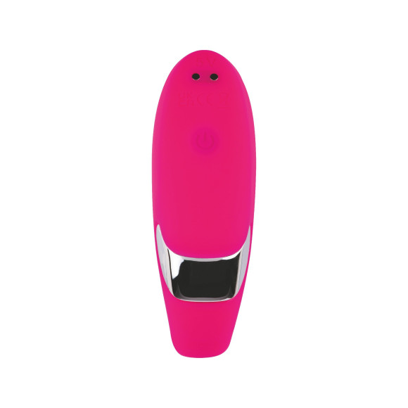 Розовый вибратор для пар с функцией вакуумной стимуляции Розовый вибратор для пар с функцией вакуумной стимуляции