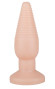 Телесная анальная пробка с рёбрышками - 14 см. Телесная анальная пробка с рёбрышками - 14 см.
